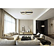 Globo LED-Deckenleuchte Luffy (54 W, L x B x H: 930 x 585 x 102 mm, Schwarz/Gold, Matt, Warmweiß) | BAUHAUS