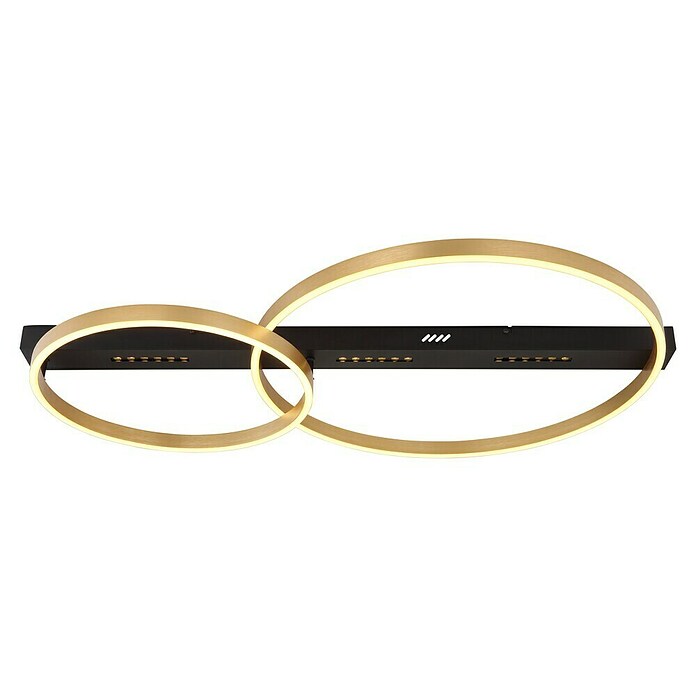 Globo LED-Deckenleuchte Luffy (54 W, L x B x H: 930 x 585 x 102 mm, Schwarz/Gold, Matt, Warmweiß) | BAUHAUS