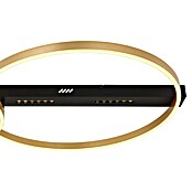 Globo LED-Deckenleuchte Luffy (54 W, L x B x H: 930 x 585 x 102 mm, Schwarz/Gold, Matt, Warmweiß) | BAUHAUS