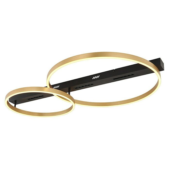 Globo LED-Deckenleuchte Luffy (54 W, L x B x H: 930 x 585 x 102 mm, Schwarz/Gold, Matt, Warmweiß) | BAUHAUS