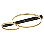 Globo LED-Deckenleuchte Luffy (54 W, L x B x H: 930 x 585 x 102 mm, Schwarz/Gold, Matt, Warmweiß) | BAUHAUS