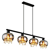 Globo Pendelleuchte Corry (L x B x H: 1 140 x 210 x 1 200 mm, Glas, Rauchfarbig, Schwarz, E27) | BAUHAUS