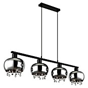 Globo Pendelleuchte Corry (L x B x H: 1 140 x 210 x 1 200 mm, Glas, Rauchfarbig, Schwarz, E27) | BAUHAUS