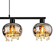 Globo Pendelleuchte Corry (L x B x H: 1 140 x 210 x 1 200 mm, Glas, Rauchfarbig, Schwarz, E27) | BAUHAUS