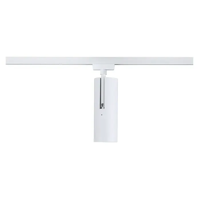 Paulmann URail LED-Spot Theron - 13 W, Signalweiß, Neutralweiß, 6,2 x 20 cm, 4.000 K - Weiße Stromschienenleuchte mit zylindrischem Strahler, der von der Schiene absteht. Elegante und moderne Beleuchtungslösung.