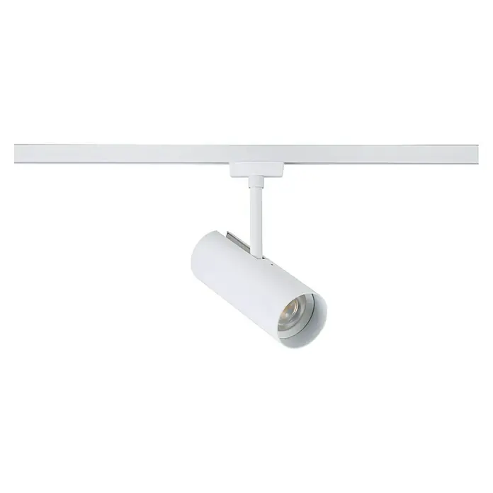 Paulmann URail LED-Spot Theron - 13 W, Signalweiß, Warmweiß, 6,2 x 20 cm, 3.000 K - Moderne weiße Schienenleuchte mit zylindrischem Strahler. Elegante Beleuchtungslösung für flexible Lichtgestaltung im Raum.