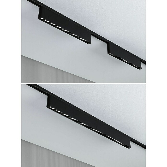 Paulmann URail Lámpara fluorescente LED Zelos (L x An x Al: 2,3 x 37,2 x 7,4 cm, Color de luz: Blanco neutro, Negro) | BAUHAUS