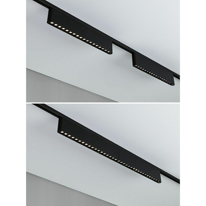 Paulmann URail LED-Lichtleiste Zelos (L x B x H: 2,3 x 37,2 x 7,4 cm, Lichtfarbe: Warmweiß, Schwarz matt) | BAUHAUS
