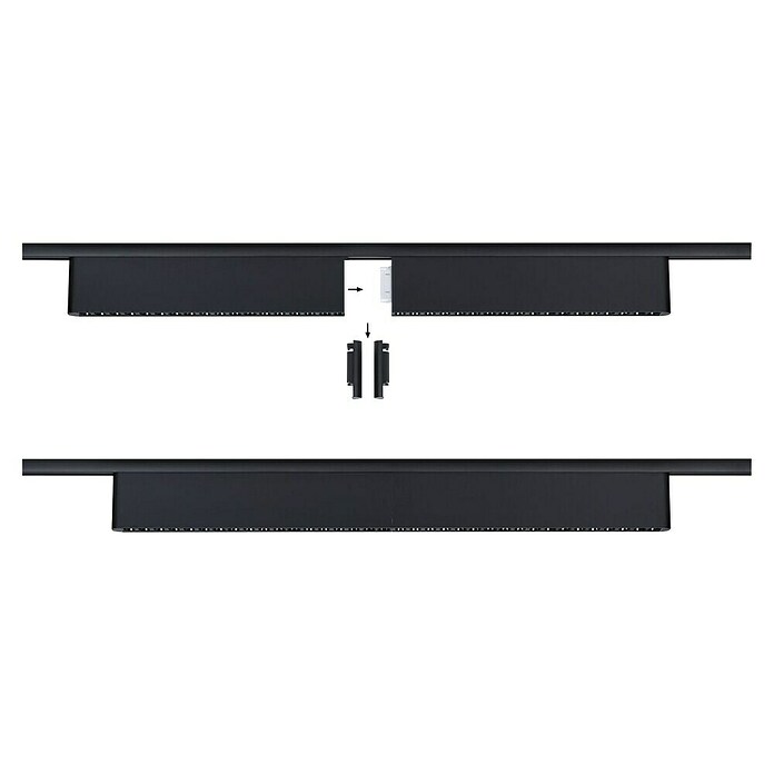 Paulmann URail Lámpara fluorescente LED Zelos (L x An x Al: 2,3 x 37,2 x 7,4 cm, Color de luz: Blanco neutro, Negro) | BAUHAUS