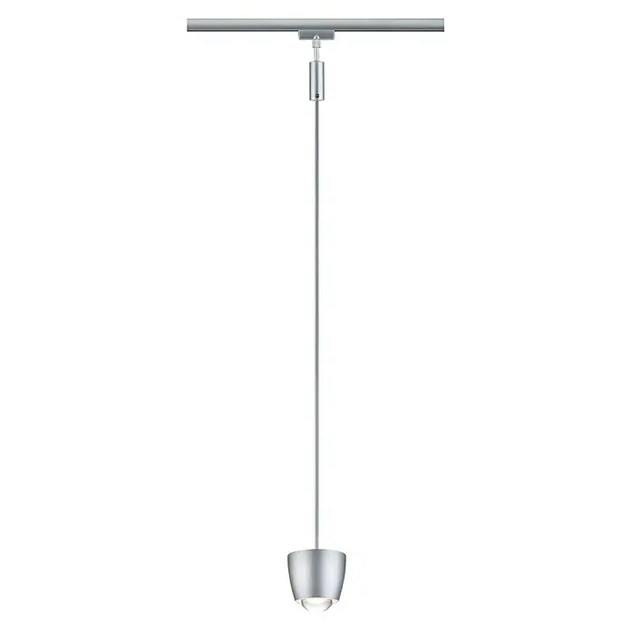 Paulmann URail LED-Pendelleuchte Tyros - 5,5 W, Ø x H: 10 x 10,3 cm, RGBW, Chrom matt - Silberne Stehlampe mit verstellbarem Arm, die ein modernes Design und gezielte Beleuchtung bietet. Elegante Lichtlösung.