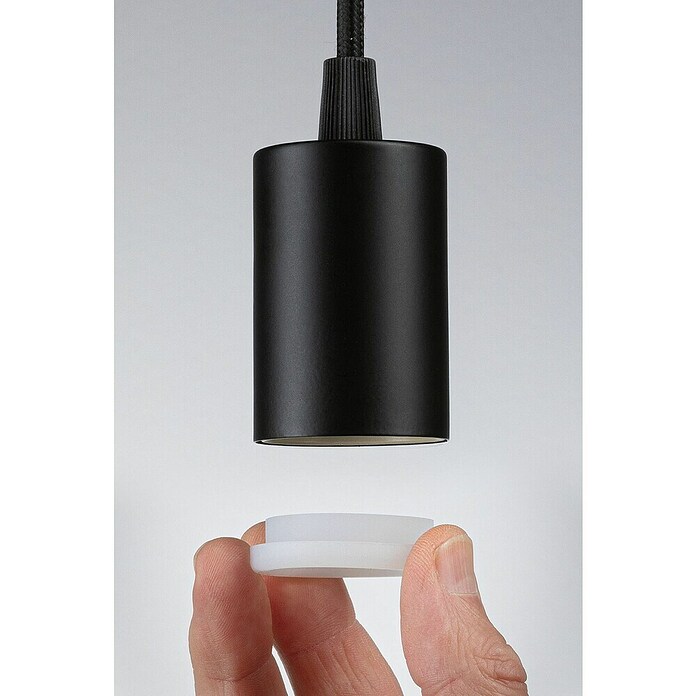 Paulmann Lámpara colgante WD Ravi (60 W, Ø x L: 8 x 150 cm, Negro, E27) | BAUHAUS