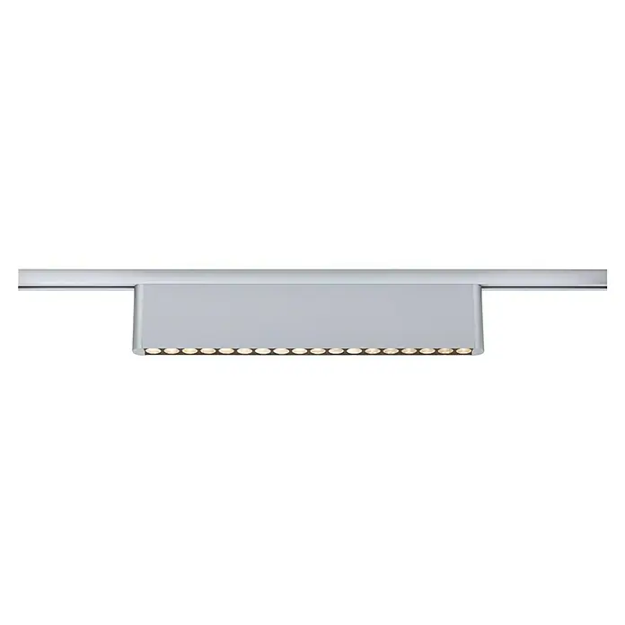 Paulmann URail LED-Lichtleiste Zelos - L x B x H: 2,3 x 37,2 x 7,4 cm, Lichtfarbe: Warmweiß, Chrom matt - Eine moderne, lineare LED-Einbauleuchte mit mehreren Lichtpunkten, die für eine gleichmäßige Ausleuchtung sorgt. Ideal für Büros oder Geschäfte.