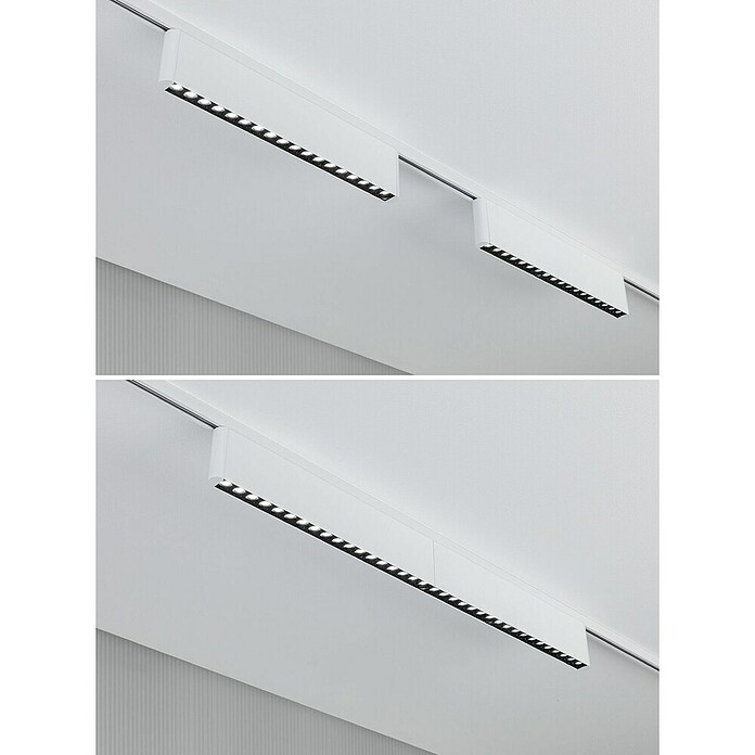 Paulmann URail Lámpara fluorescente LED Zelos (L x An x Al: 2,3 x 37,2 x 7,4 cm, Color de luz: Blanco neutro, Blanco) | BAUHAUS