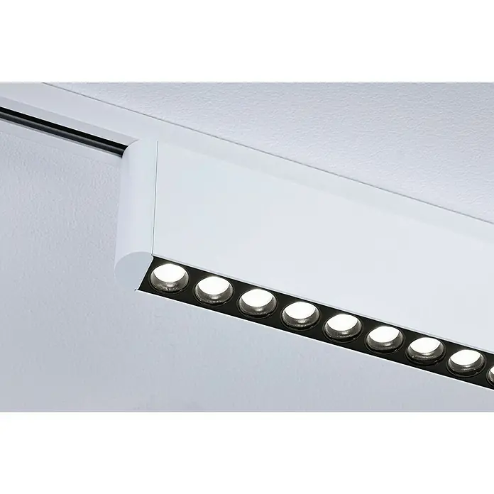 Paulmann URail LED-Lichtleiste Zelos - L x B x H: 2,3 x 37,2 x 7,4 cm, Lichtfarbe: Neutralweiß, Signalweiß - Moderne weiße LED-Schienenleuchte mit mehreren Spots, ideal für zeitgemäße Beleuchtungslösungen und energieeffiziente Ausleuchtung von Räumen.