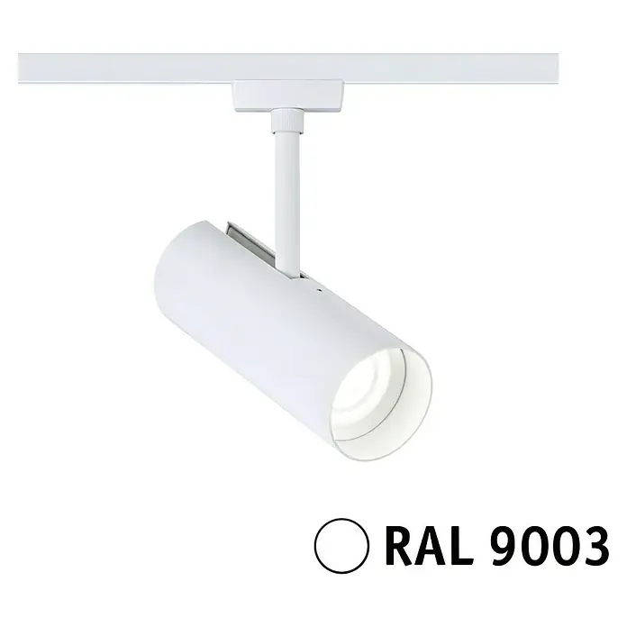 Paulmann URail Foco LED para riel Spot Theron - 13 W, Blanco, Blanco neutro, 6,2 x 20 cm, 4.000 K - Foco blanco fijado a una vía. El diseño minimalista combina bien en entornos modernos y proporciona una buena iluminación.