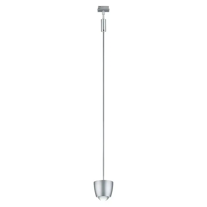 Paulmann URail LED-Pendelleuchte Tyros - 5,5 W, Ø x H: 10 x 10,3 cm, RGBW, Chrom matt - Metallische Hängeleuchte mit einem eleganten Design, ideal für moderne Innenräume. Die Lampe bietet eine fokussierte und stilvolle Beleuchtung.