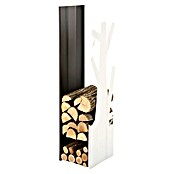 Holzkorb Albero B (30 x 27 x 110 cm, Stahlblech, Schwarz/Weiß)