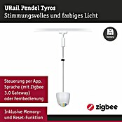 Paulmann URail LED-Pendelleuchte Tyros (5,5 W, Ø x H: 10 x 10,3 cm, RGBW, Signalweiß) | BAUHAUS