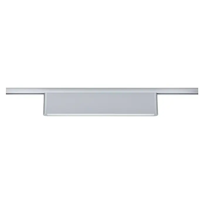 Paulmann URail LED-Lichtleiste Ceris - L x B x H: 2,3 x 37,2 x 7,4 cm, Lichtfarbe: Neutralweiß, Chrom matt, 4.000 K - Aluminium-Hängeregistratur mit silberfarbener Oberfläche, ideal für die Organisation von Dokumenten im Büro oder zu Hause.