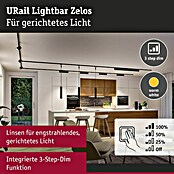 Paulmann URail LED-Lichtleiste Zelos (L x B x H: 2,3 x 37,2 x 7,4 cm, Lichtfarbe: Warmweiß, Schwarz matt) | BAUHAUS