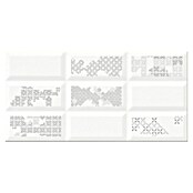 Cersanit Zidna pločica Naris Inserto Patchwork  (60 x 29,7 cm, Bijela, siva, Sjaj) | BAUHAUS