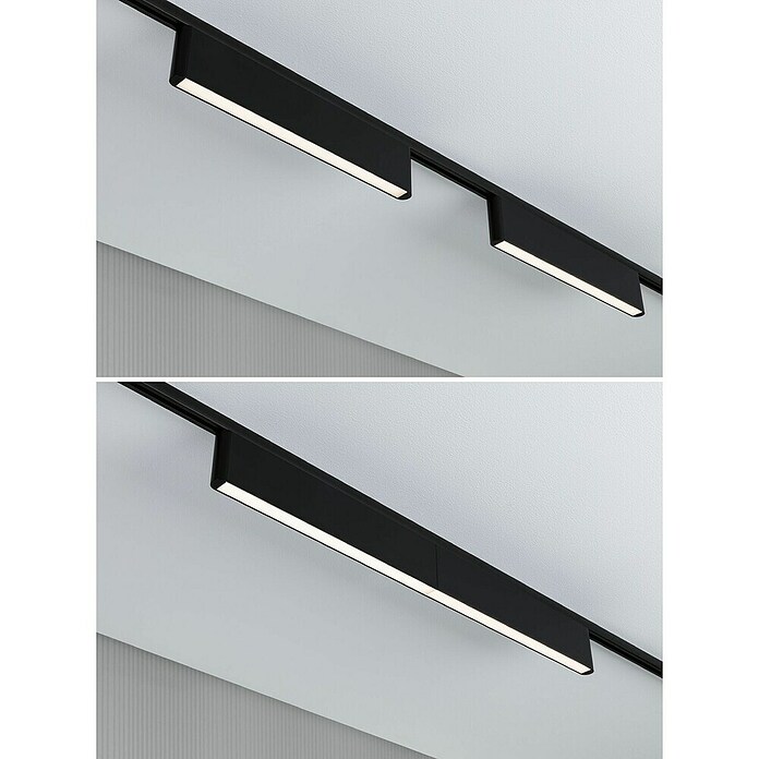 Paulmann URail Lámpara fluorescente LED Ceris (L x An x Al: 2,3 x 37,2 x 7,4 cm, Color de luz: Blanco cálido, Negro mate, 3.000 K) | BAUHAUS