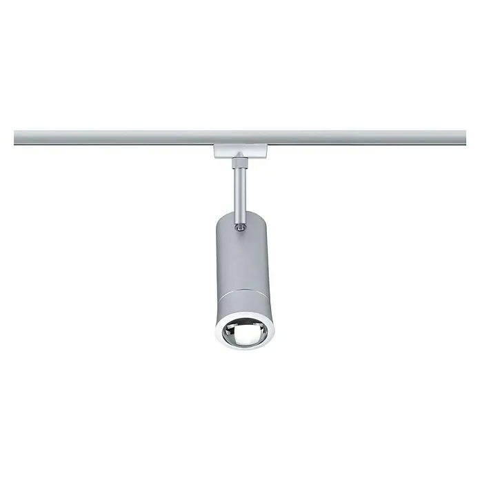 Paulmann URail LED-Spot Tarie - 5,5 W, 6 x 16,05 cm, Chrom - Silberne LED-Schiene Strahler mit einem zylindrischen Gehäuse und einer hellen, fokussierten Lichtquelle, ideal für moderne Beleuchtungssysteme.