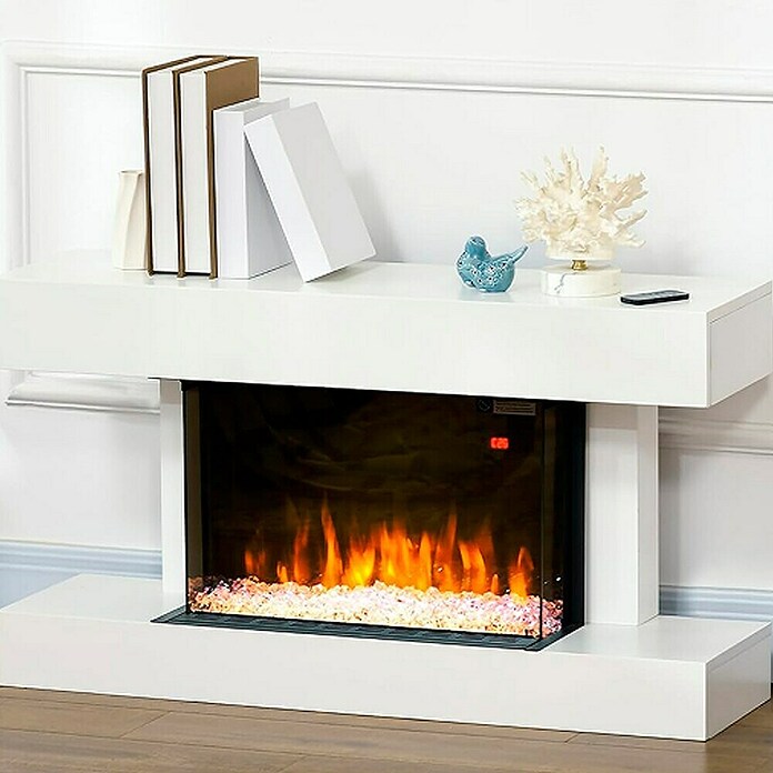 Fulmo Chimenea eléctrica Toledo (2.000 W, Blanco, 35 x 102,5 x 54,5 cm) | BAUHAUS
