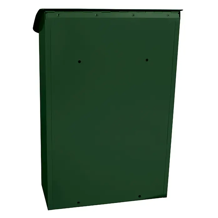Proregal Wandbriefkasten Lugon aus verzinktem Stahl mit Namensschild - Grün, Stahl, Namensschild - Nahaufnahme eines grünen Briefkastens. Ideal zur sicheren Aufbewahrung Ihrer Post bei jedem Wetter.