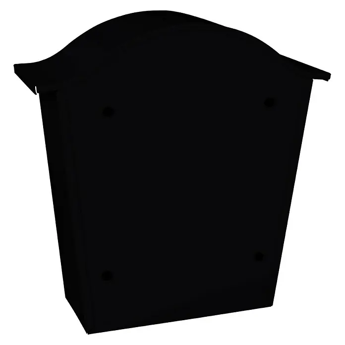 Proregal Wandbriefkasten Tatifan aus verzinktem Stahl - Schwarz, Stahl - Schwarzer Wandbriefkasten mit gewölbtem Dach und vorgebohrten Löchern zur einfachen Montage. Robust und stilvoll für den Außenbereich.