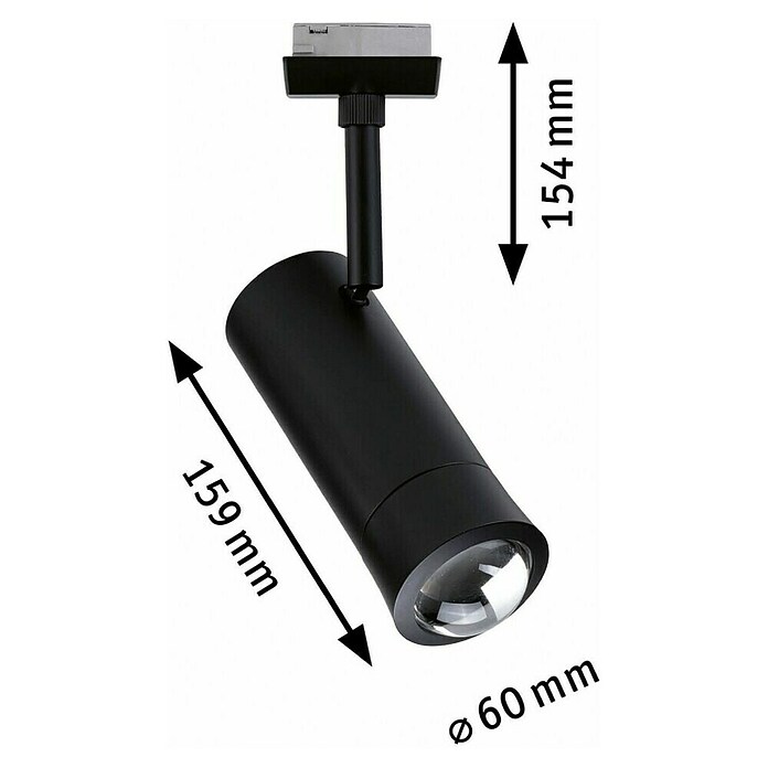 Paulmann URail Foco LED para riel ZB Spot Tarie RGBW (5,5 W, 6 x 16,05 cm, Negro) | BAUHAUS