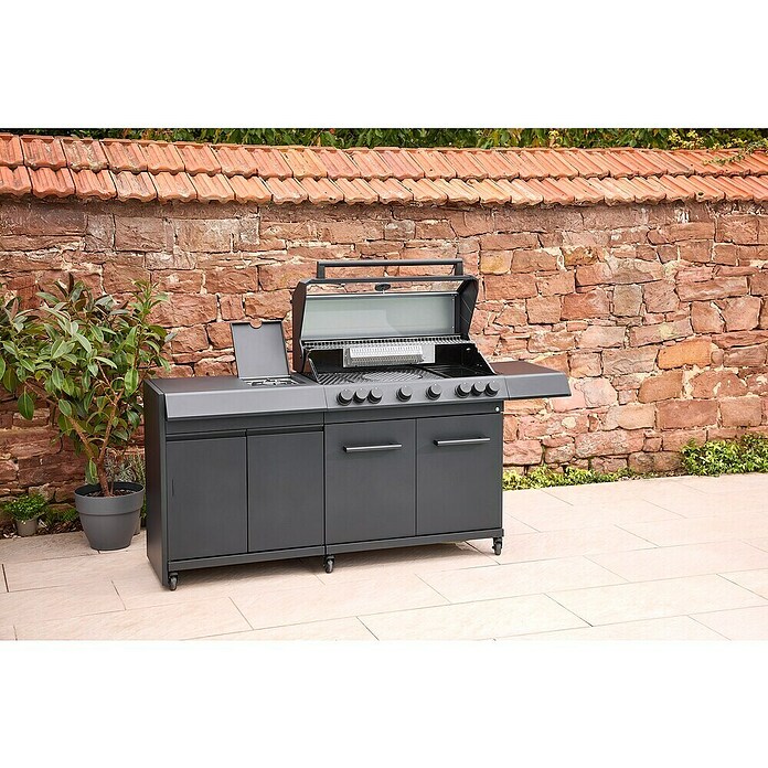 Kingstone Modul za letno kuhinjo Cliff Big Basic  (Črna, Š x G x V: 82 x 55,5 x 91 cm) | 8336 - Grillküchen | ICGA - Grillgeräte | ICG - Grillgeräte / Grillzubehör | IC - Freizeit im Garten | I - Stadtgarten | BAUHAUS