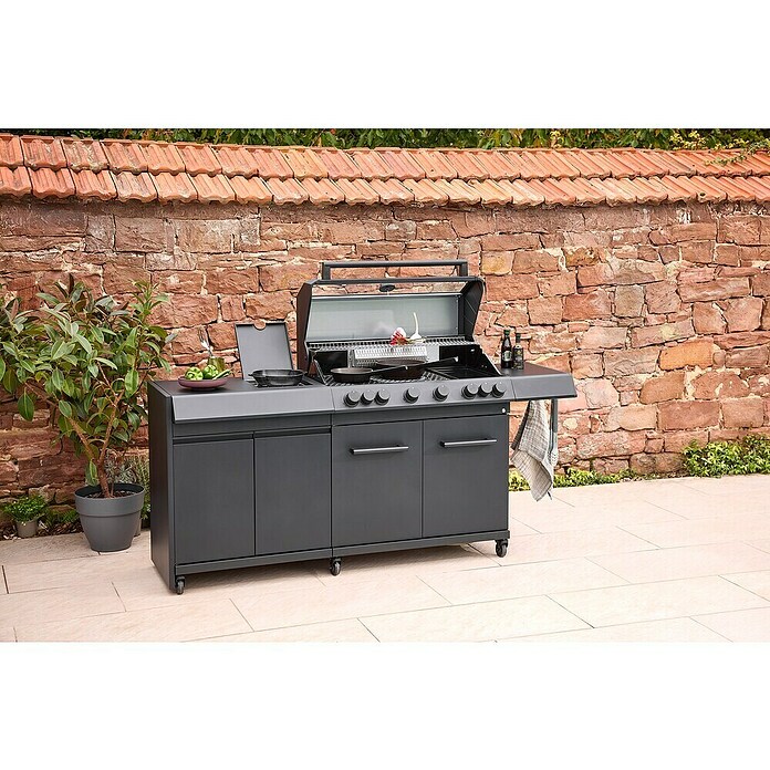 Kingstone Modul za letno kuhinjo Cliff Big Basic  (Črna, Š x G x V: 82 x 55,5 x 91 cm) | 8336 - Grillküchen | ICGA - Grillgeräte | ICG - Grillgeräte / Grillzubehör | IC - Freizeit im Garten | I - Stadtgarten | BAUHAUS