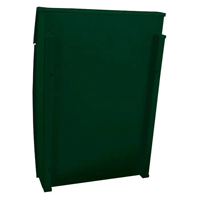 Proregal Wandbriefkasten Geronan mit Namensschild - Grün, Metall, Namensschild - Dunkelgrüner Mülltonnenbox mit minimalistischem Design für stilvolle Abfallentsorgung im Außenbereich. Solide und witterungsbeständig.