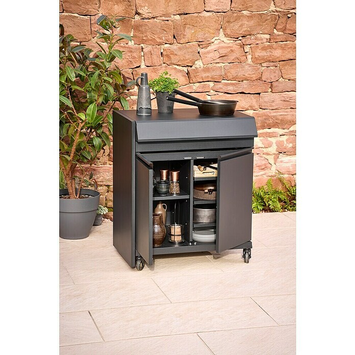 Kingstone Modul za letno kuhinjo Cliff Big Basic  (Črna, Š x G x V: 82 x 55,5 x 91 cm) | 8336 - Grillküchen | ICGA - Grillgeräte | ICG - Grillgeräte / Grillzubehör | IC - Freizeit im Garten | I - Stadtgarten | BAUHAUS