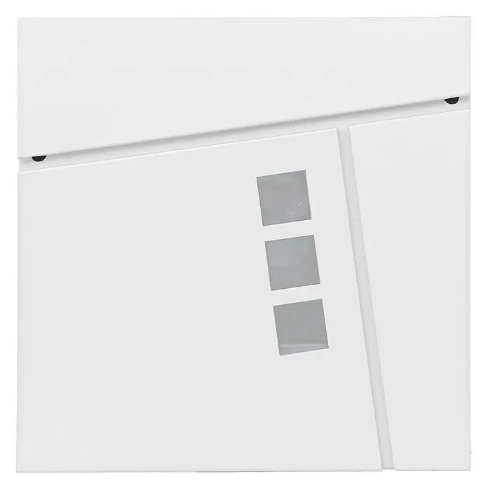 Proregal Wandbriefkasten Briefkasten - Weiß, Metall, Zeitungsfach - Elegantes weißes Postfach mit modernem Design, ideal für die stilvolle Aufbewahrung Ihrer Post. Die klaren Linien und quadratischen Details fallen auf.