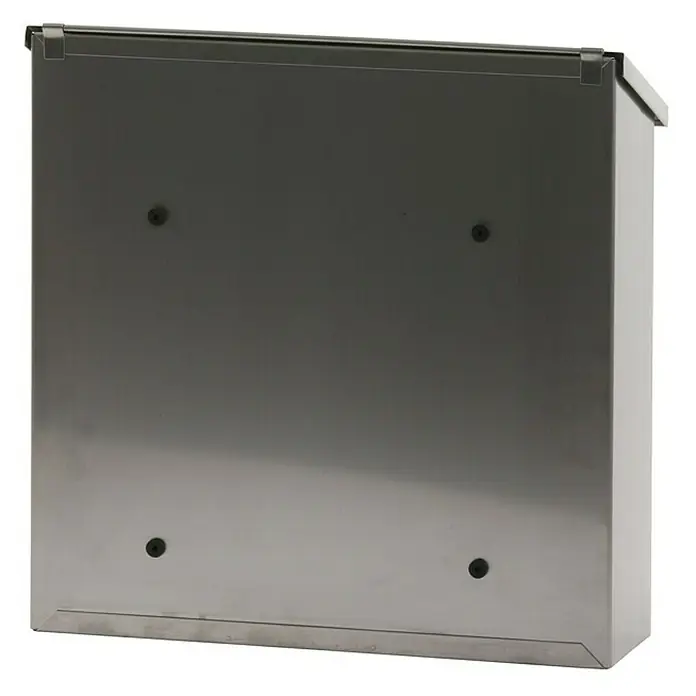 Proregal Wandbriefkasten Malagan mit Zylinderschloss - Silber, Stahl - Ein Edelstahlbriefkasten zur sicheren Aufbewahrung von Post, ideal für den Außenbereich. Robust und wetterfest gestaltet.