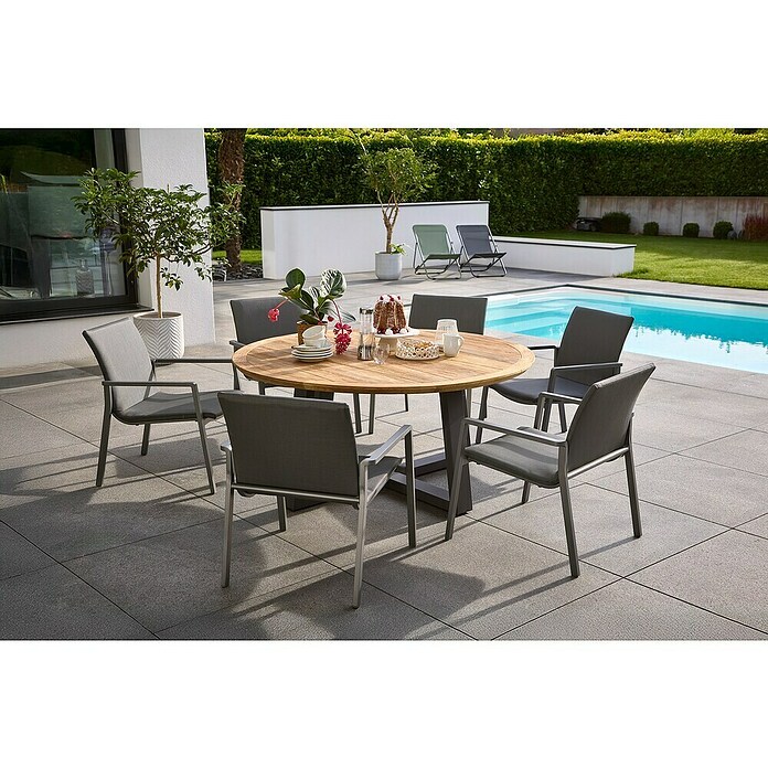 Sunfun Lumar Lounge stol  (Do x Š x V: 64 x 78,5 x 67 cm, Antracit) | 8303 - Loungeset | ICAE - Sommermöbel Loungemöbel | ICA - Sommermöbel | IC - Freizeit im Garten | I - Stadtgarten | BAUHAUS