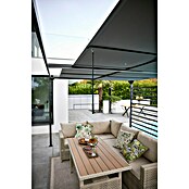 Raffpavillon (B x T: 400 x 300 cm, Farbe Gestell: Schwarz, Farbe Dach: Grau) | BAUHAUS