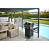 Raffpavillon (B x T: 400 x 300 cm, Farbe Gestell: Schwarz, Farbe Dach: Grau) | BAUHAUS