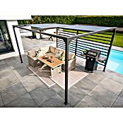 Raffpavillon (B x T: 400 x 300 cm, Farbe Gestell: Schwarz, Farbe Dach: Grau) | BAUHAUS