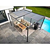 Raffpavillon (B x T: 400 x 300 cm, Farbe Gestell: Schwarz, Farbe Dach: Grau) | BAUHAUS
