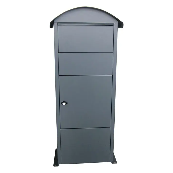 Proregal Standbriefkasten Victorian - Anthrazit, Stahl - Die Briefkastenanlage in Anthrazit bietet sichere Postaufbewahrung und fügt sich mit dem modernen Design gut in den Eingangsbereich ein.