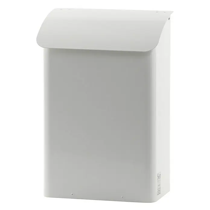 Proregal Wandbriefkasten feuergeprüft aus Metall - Weiß, Metall - Ein schlichter, weißer Briefkasten mit abgerundetem Dach, perfekt für den Empfang Ihrer Post. Robust und wetterfest.