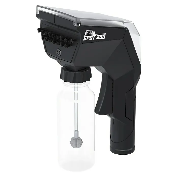 Güde Nass-Trockensauger Pro 30 - 1.800 W, 30 l, Filterreinigung: Vollautomatisch - Das Güde SPOT 350 Sprühgerät mit Bürste und transparentem Behälter für Reinigungslösungen ist ideal für die gezielte Fleckenentfernung.