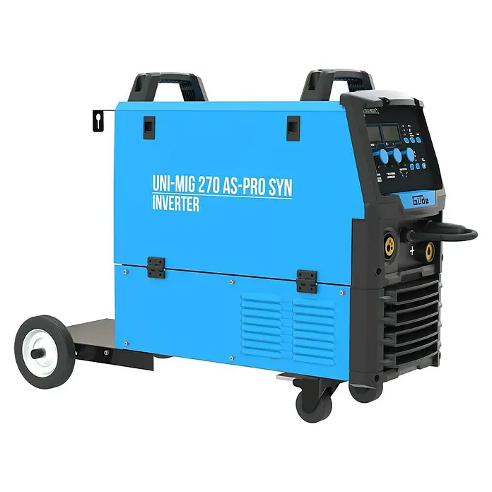 Güde Kombi-Schweißgerät Uni-Mig 270 AS-Pro SYN - Schweißstrom: 30 A - 270 A - Das UNI-MIG 270 AS-PRO SYN Inverter Schweißgerät, eine professionelle Lösung für vielfältige Schweißanwendungen.