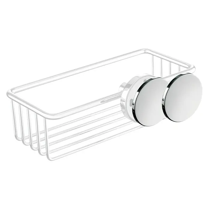Zack Scala Abdeckplatte - 2 Stk., Durchmesser: 6 cm, Edelstahl - Halterung für Badutensilien mit Saugnäpfen zur Wandmontage. Geeignet für Shampoo, Duschgel und andere Badprodukte.