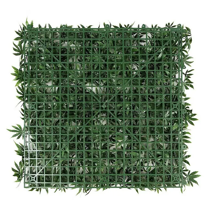Floordirekt Kunstpflanze Pflanzenwand Maple 50 x 50 cm - Blütenfarbe: Grün, Kunststoff - Kunstrasenmatte: Die grüne Kunstrasenmatte bietet eine realistische und wartungsfreie Möglichkeit, Innen- und Außenbereiche dekorativ zu gestalten.