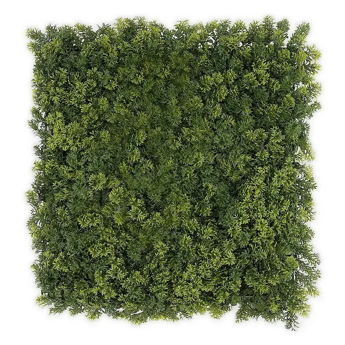 Floordirekt Kunstpflanze Pflanzenwand Houttuynia-Cordata 50 x 50 cm - Blütenfarbe: Grün, Kunststoff - Künstliche grüne Pflanzenwand. Eine realistische, pflegeleichte Alternative für vertikale Gärten und Innenraumgestaltung.