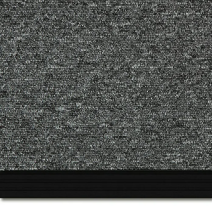 Floordirekt Treppenkantenprofil Toronto 120 cm Schwarz - Kunststoff, Schwarz, 120 x 2,5 cm - Graue Fußmatte mit schwarzem Rand für den Innenbereich, ideal zum Sauberhalten von Böden und für einen stilvollen Eingangsbereich.